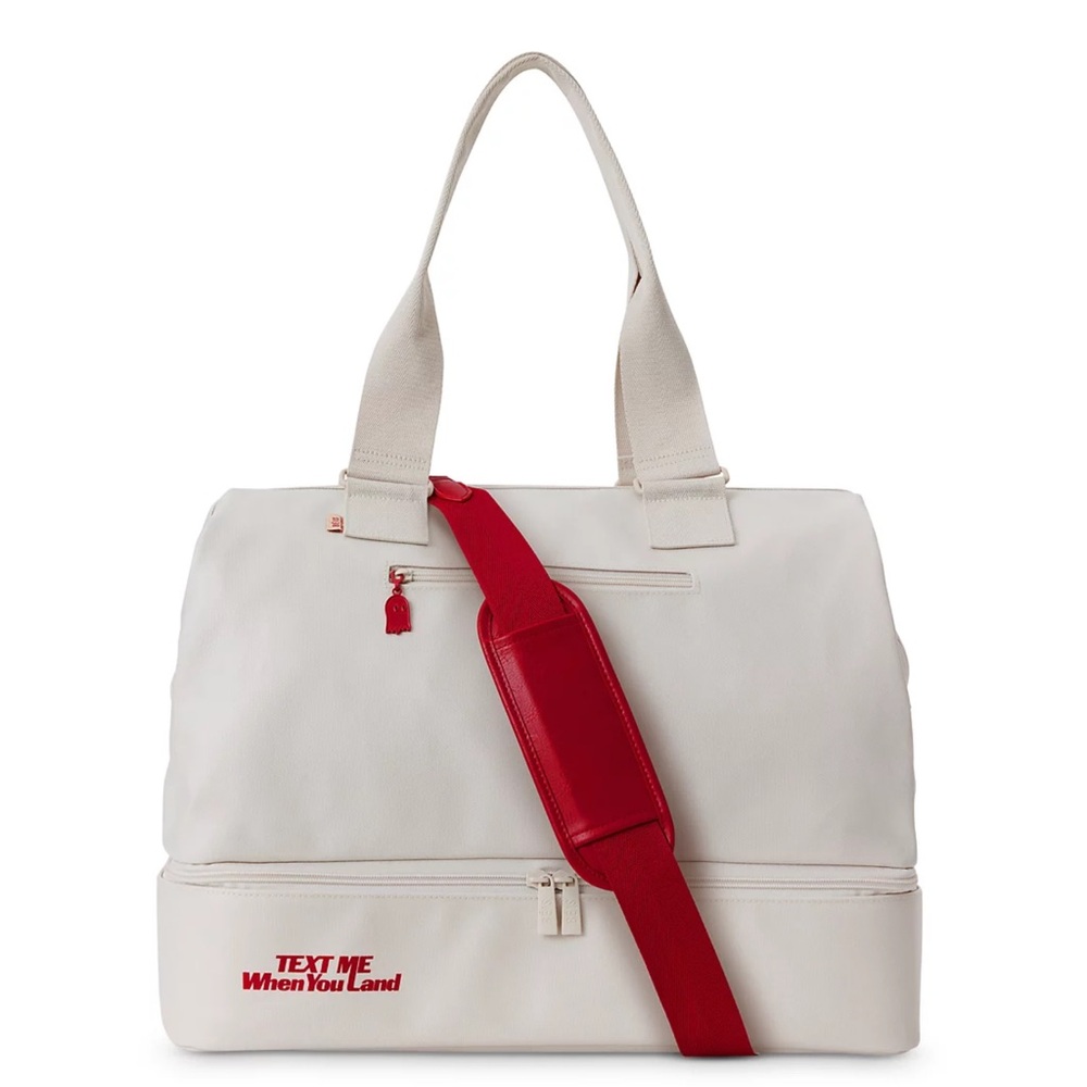 BEISxLonely Ghost White/Red Weekender